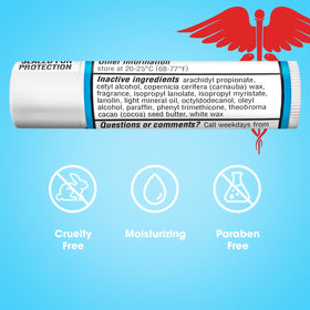 ChapStick classic medicated next to coin showing 0.15 oz size for easy scale comparison