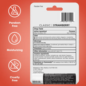 ChapStick Classic Original single tube displayed upright for clear product recognition and plain hydration