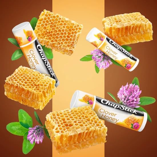 ChapStick clover honey lifestyle use tube in hand showing portable hydration benefit