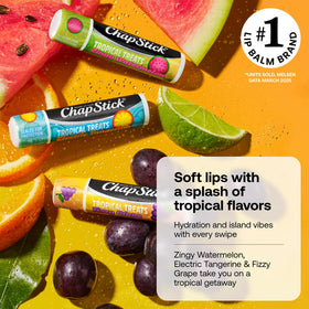 ChapStick Electric Tangerine close-up showing smooth balm and bright flavor