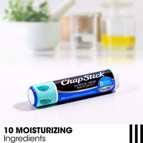 Hand applying ChapStick Cool Mint showing easy use benefit