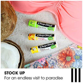 ChapStick Key Lime top view revealing cap detail and quick-access travel benefit