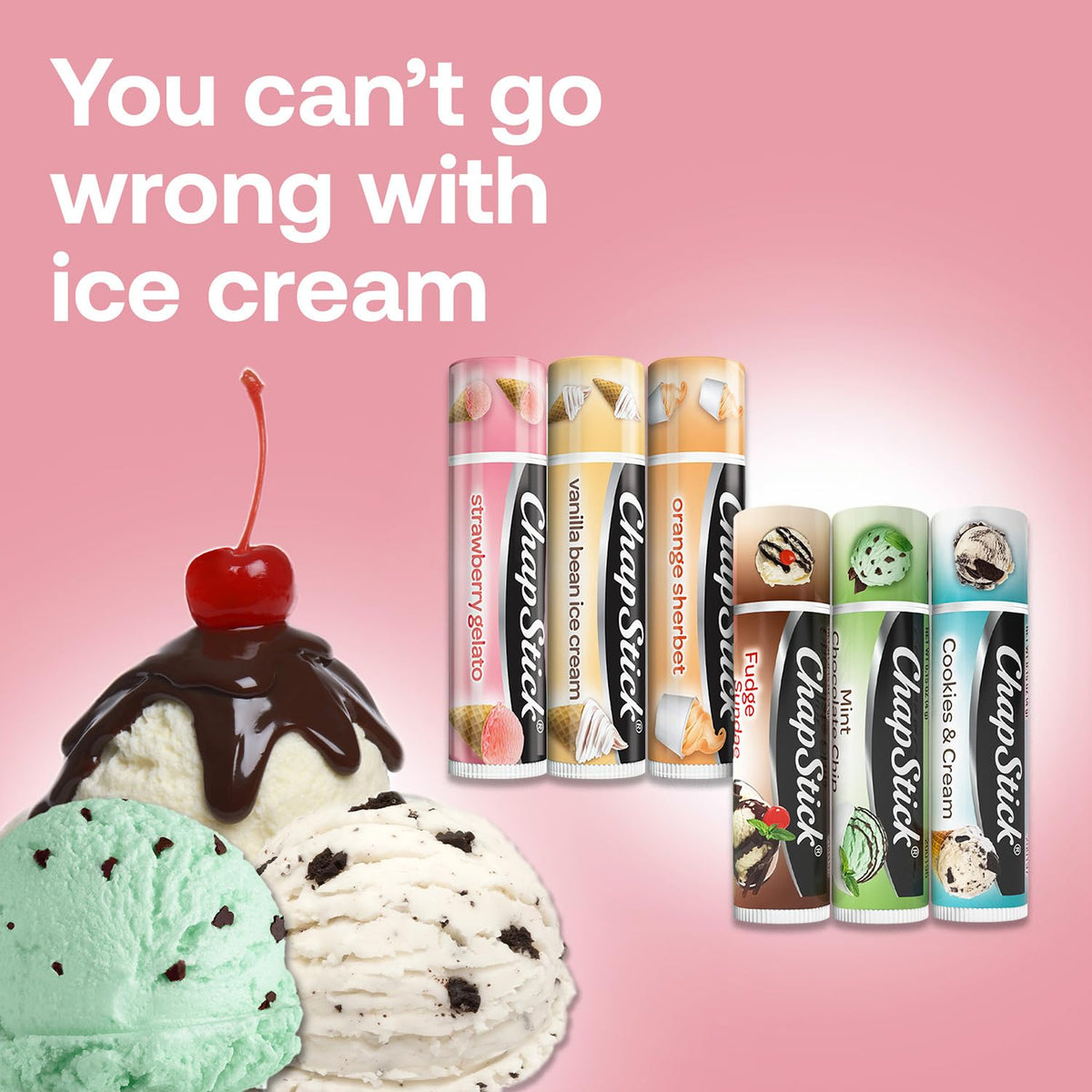 ChapStick Marshmallow and Milk Chocolate tubes showing dessert-inspired duo