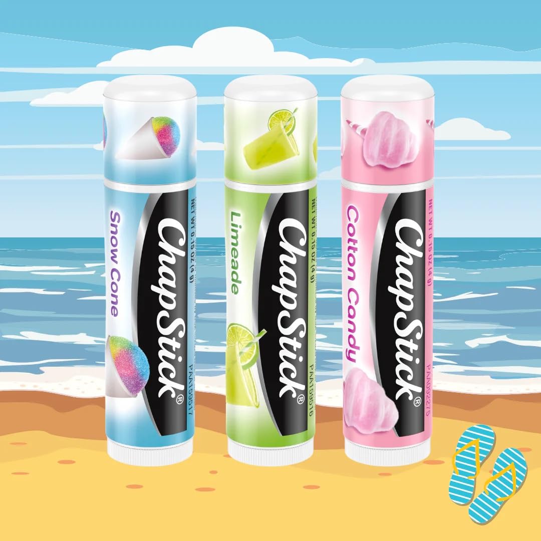 ChapStick Snow Cone close-up texture demonstrating smooth glide