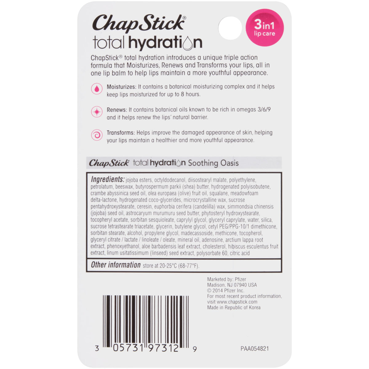 ChapStick Soothing Oasis beside skincare items suggesting daily routine fit