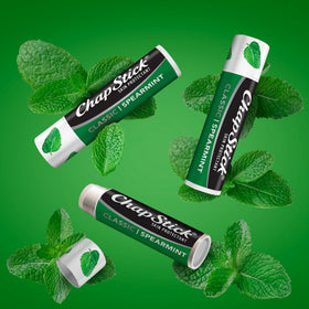 ChapStick spearmint used outdoors showing cool refreshing relief