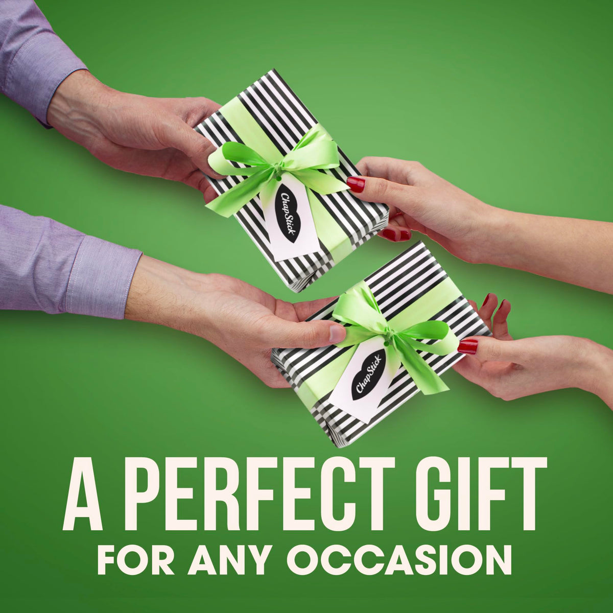 ChapStick spearmint open cap during application for quick use