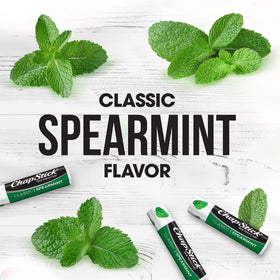 ChapStick spearmint stick texture detail demonstrating even application