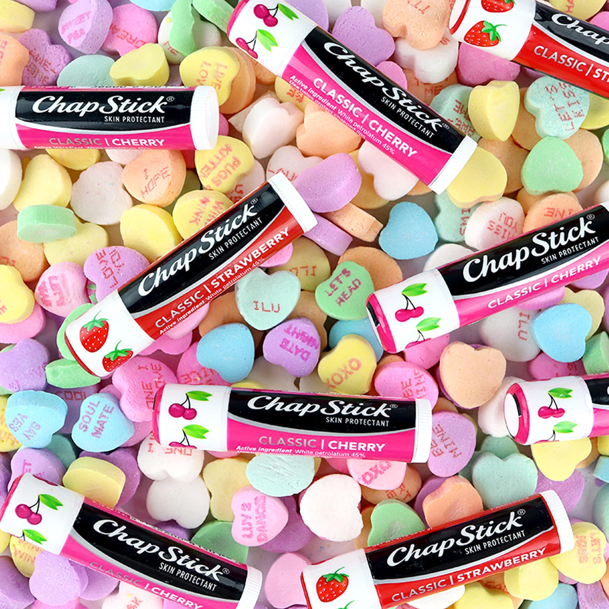 ChapStick classic strawberry label and ingredients view showing brand transparency and trust
