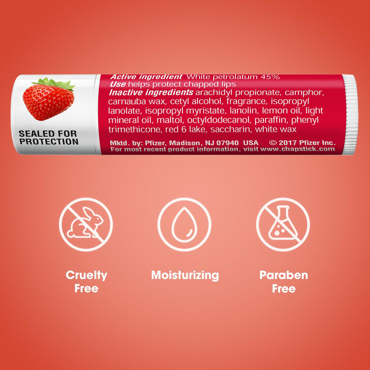 ChapStick Classic Strawberry 12-count box view illustrating bulk convenience