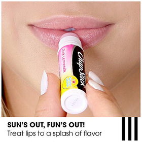 Open ChapStick tube texture demonstrating smooth non-greasy application benefit