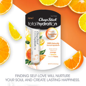 ChapStick texture close-up displaying smooth, hydrating sheen from ChapStick