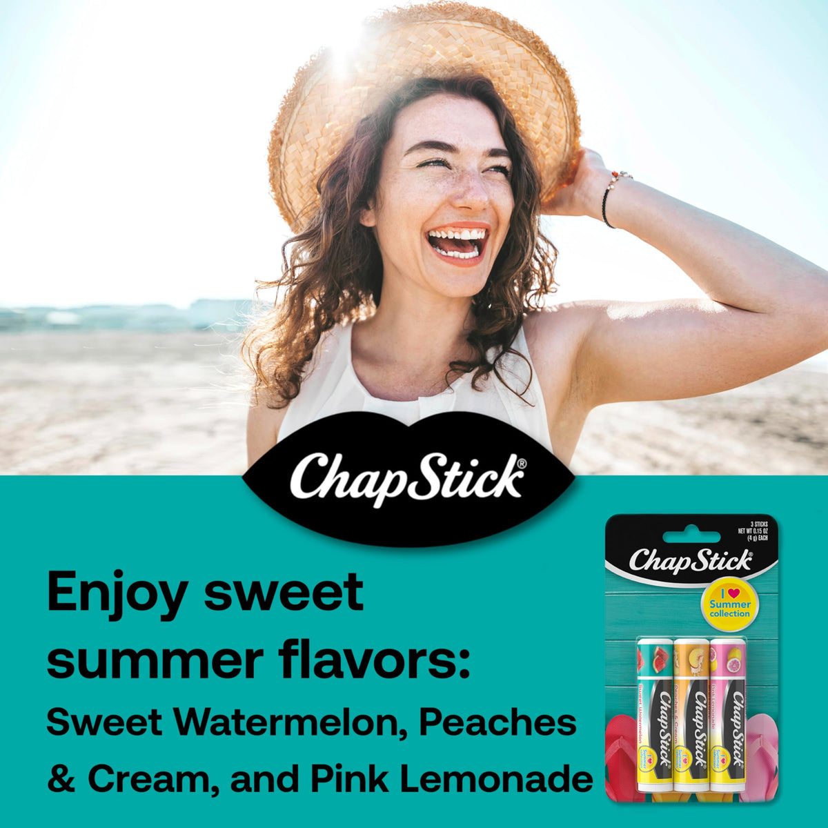 ChapStick balm swiped on skin demonstrating smooth texture and quick glide