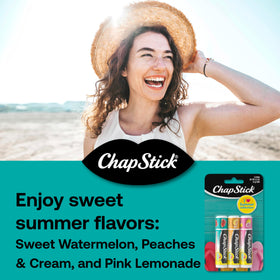 ChapStick balm swiped on skin demonstrating smooth texture and quick glide