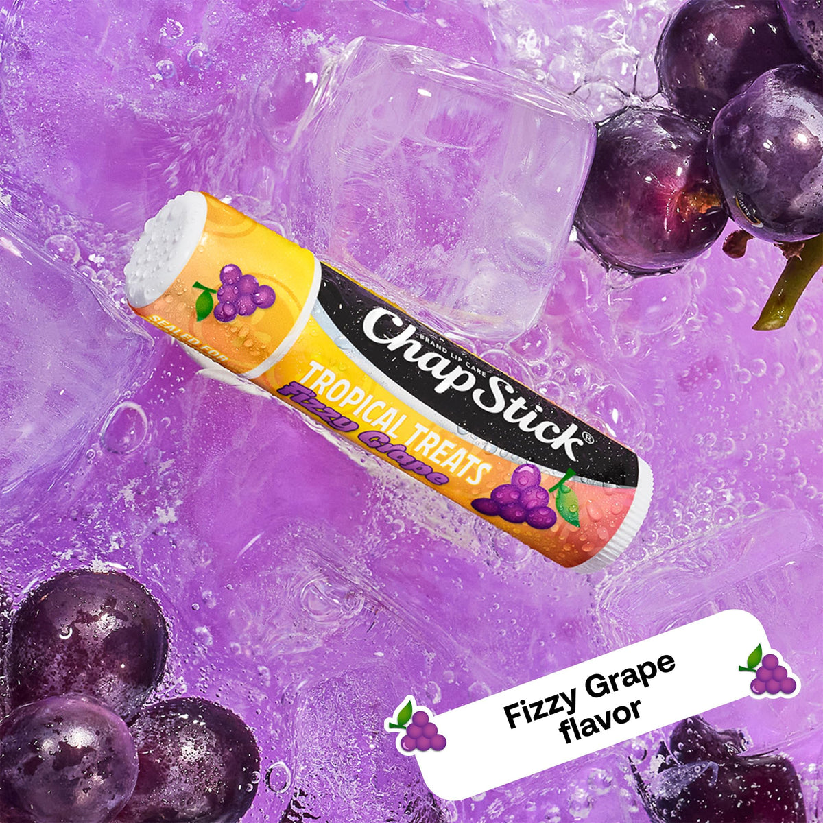 ChapStick three sticks side-by-side showing flavor variety and portability