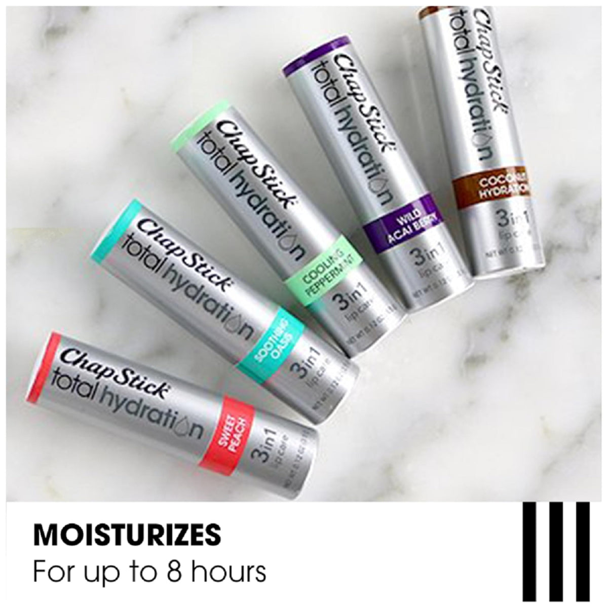 Close-up of ChapStick texture highlighting smooth application and moisture