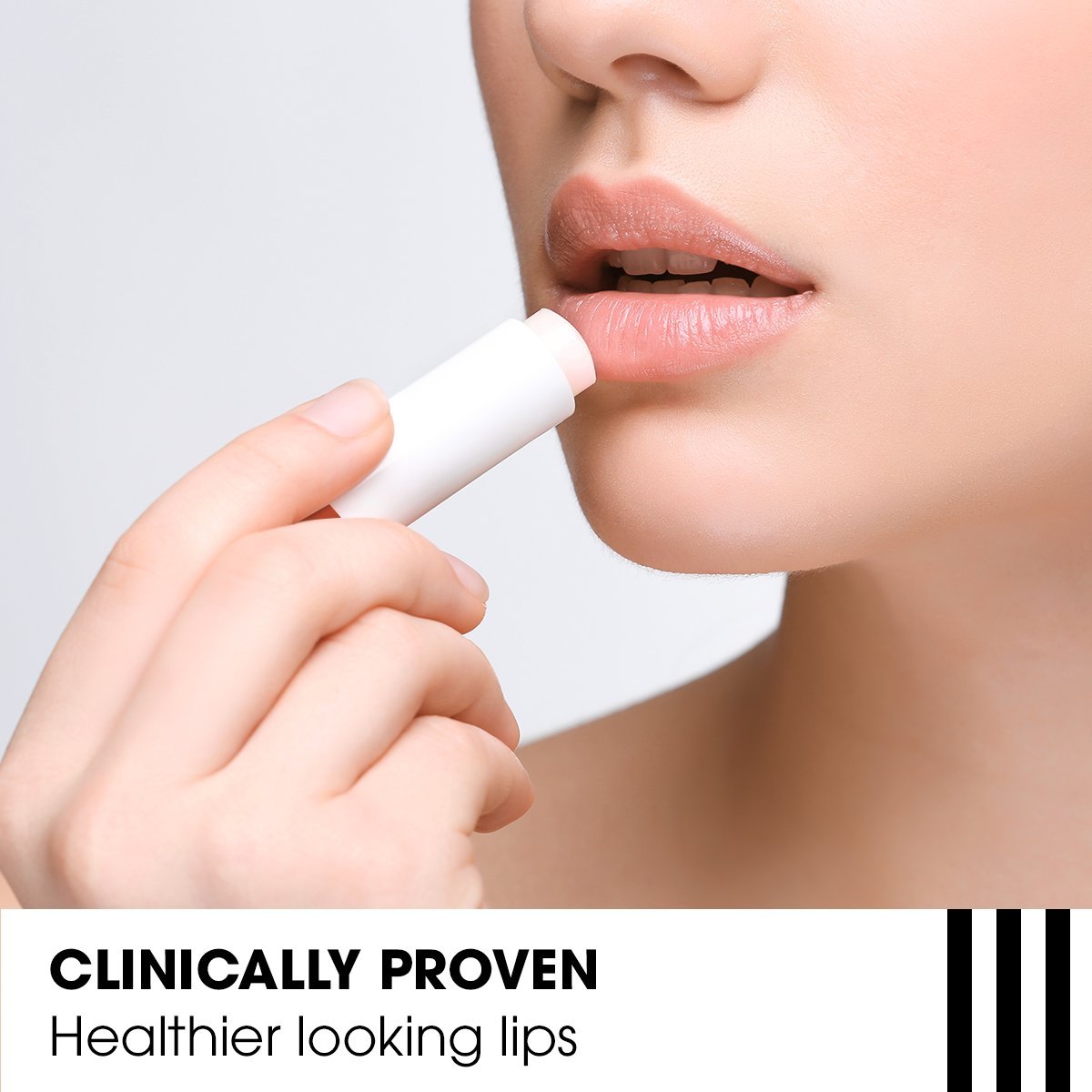 ChapStick Total Hydration stick open during application demonstrating easy, even coverage benefit