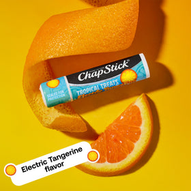 ChapStick Zingy Watermelon open cap top view showing balm shape and benefit