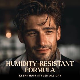 Charlemagne on bathroom shelf styled with grooming items for daily routine benefit