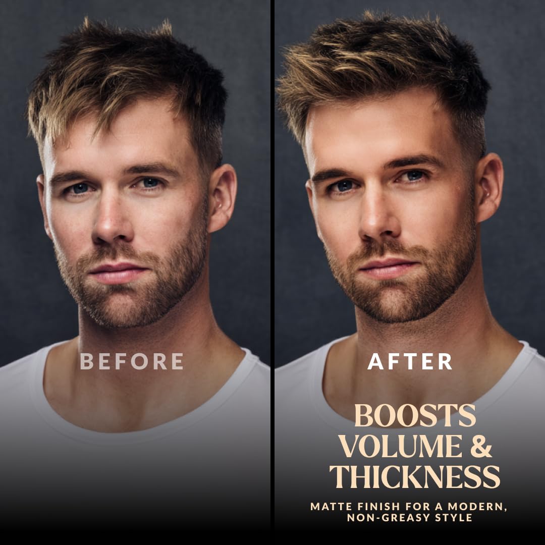 Charlemagne before and after hair texture comparison adding visible volume