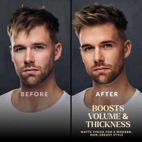 Charlemagne before and after hair texture comparison adding visible volume