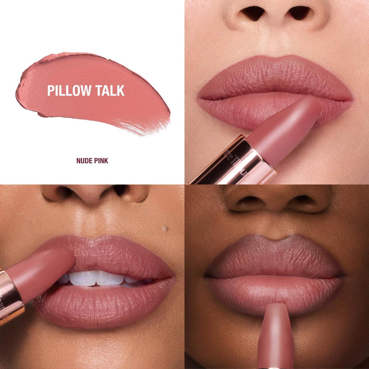 Charlotte Tilbury angled square bullet close-up for precise lip definition
