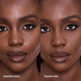 Charlotte Tilbury hand swatch of shade 4 Deep illustrating blendable coverage