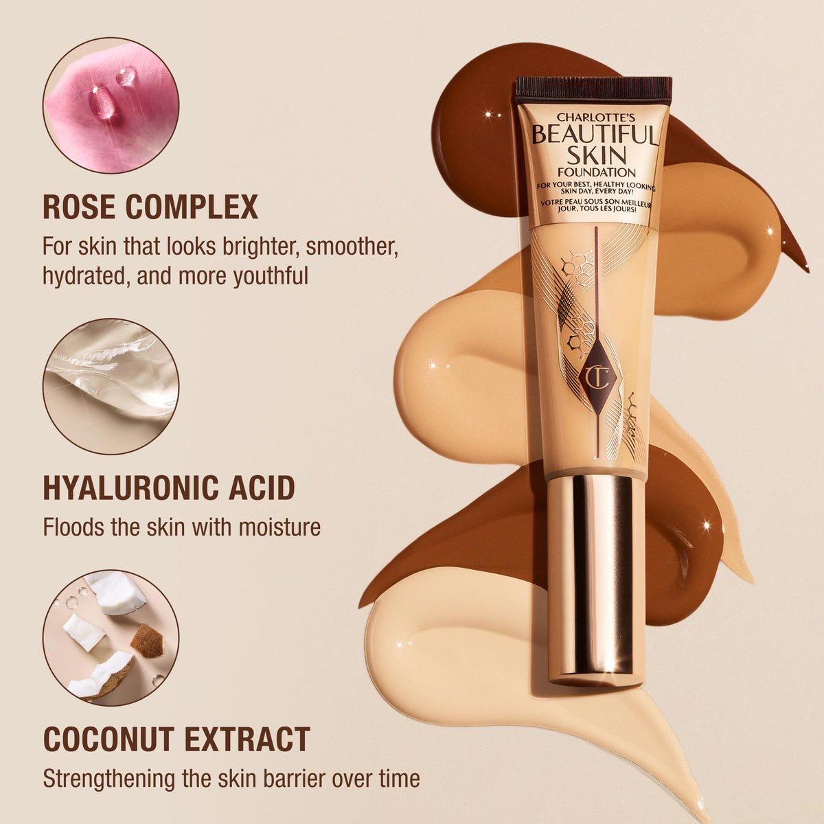 Charlotte Tilbury close-up of creamy foundation texture highlighting smooth blendability