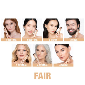 Charlotte Tilbury foundation swatch texture highlighting hydrating glow