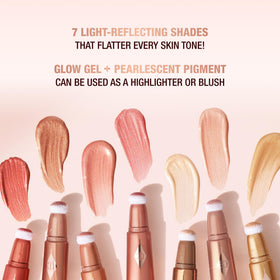 Charlotte Tilbury product label and ingredient list highlighting glow-focused actives
