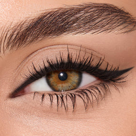 Charlotte Tilbury swatch of Bedroom Black showing rich, intense pigment
