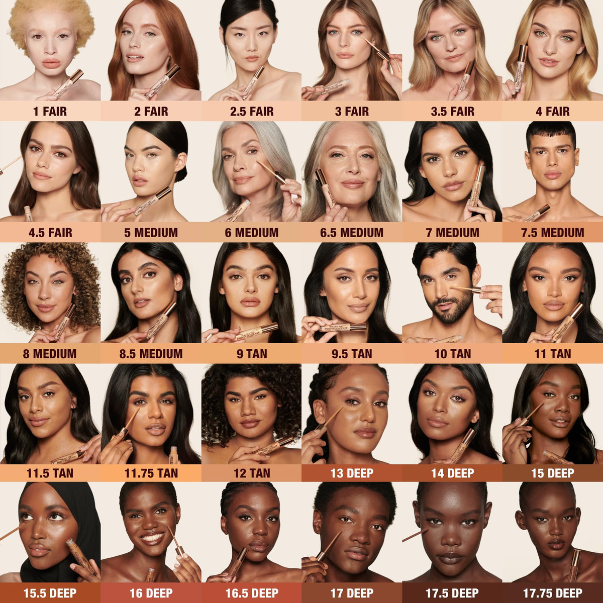 Charlotte Tilbury under-eye before and after demonstrates brightening and lifting
