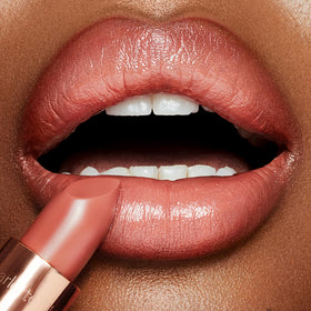 Charlotte Tilbury lipstick bullet close-up highlighting creamy satin tip for smooth application