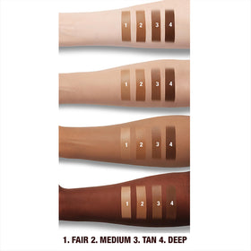 Charlotte Tilbury product blended on shoulder showing even body coverage and long-lasting glow