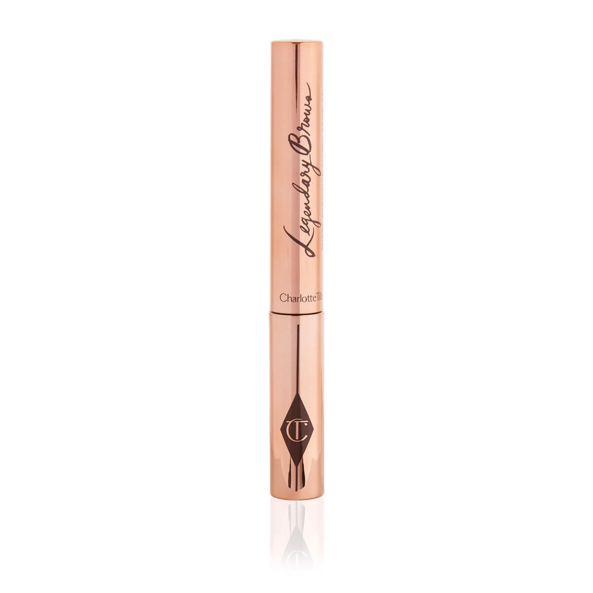 Charlotte Tilbury brows before and after application showing fuller, lifted, natural-looking results