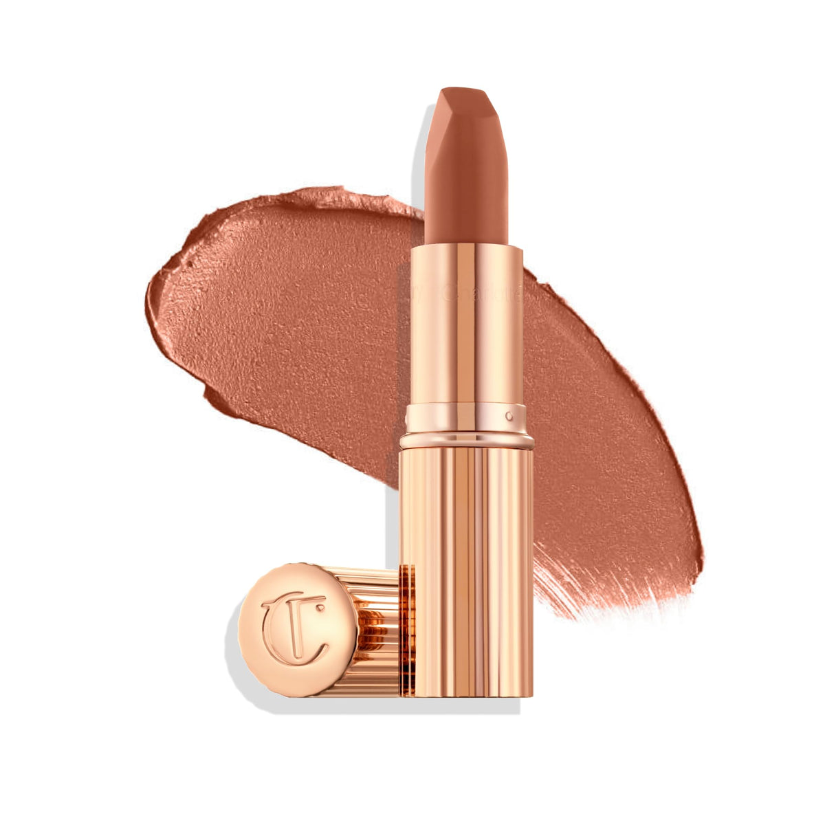 Charlotte Tilbury front packaging showing Catwalking lipstick and brand appeal