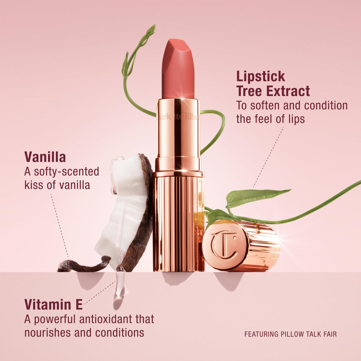 Charlotte Tilbury swatch on arm demonstrating Catwalking color payoff and wear