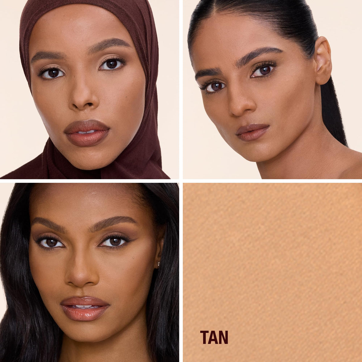 Charlotte Tilbury compact open top view revealing pressed powder for smooth finish