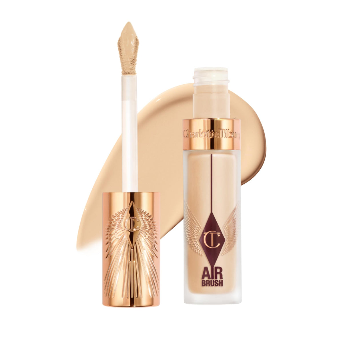 Charlotte Tilbury front packaging showing product and shade, conveys premium finish