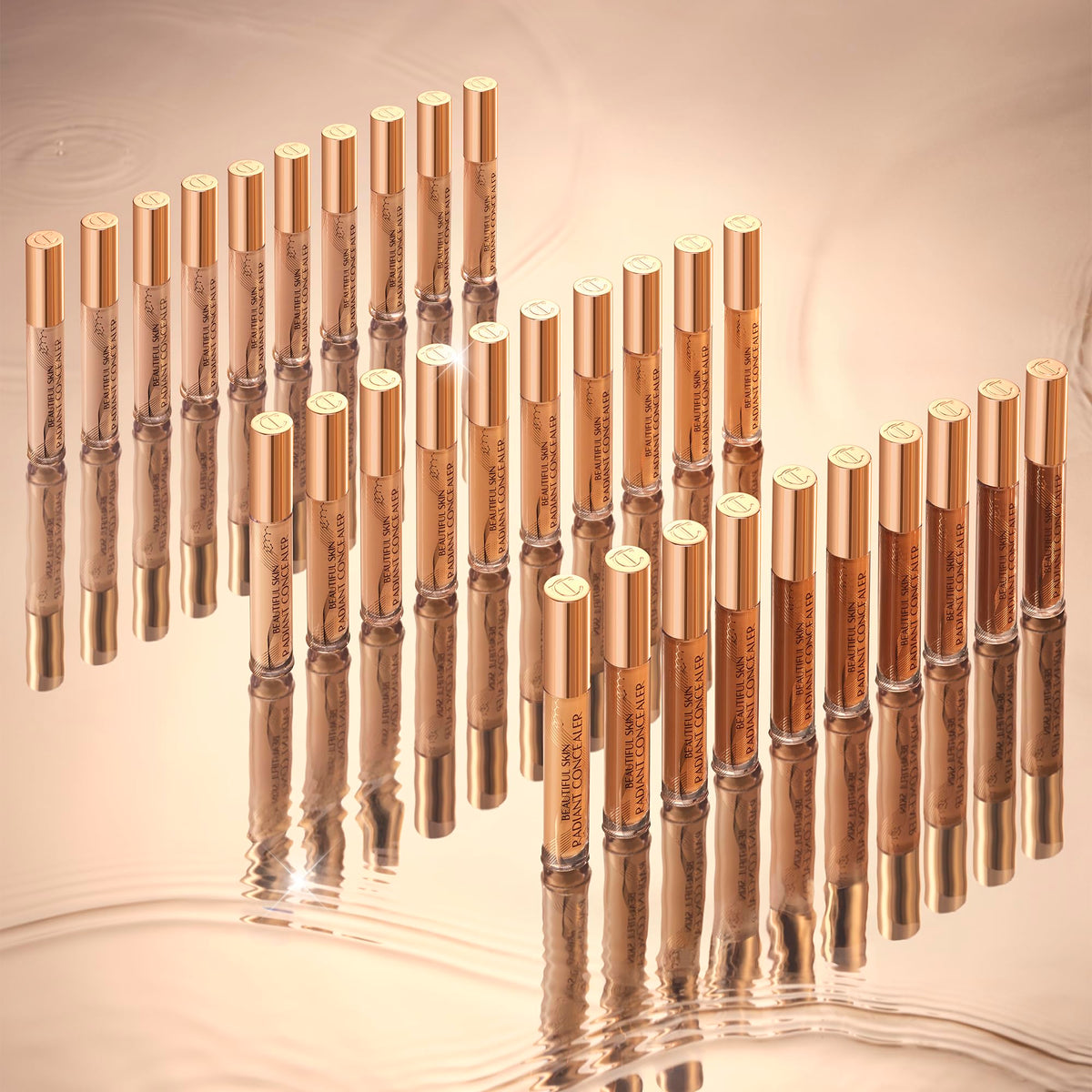 Charlotte Tilbury concealer styled with brushes showing everyday use and polished results