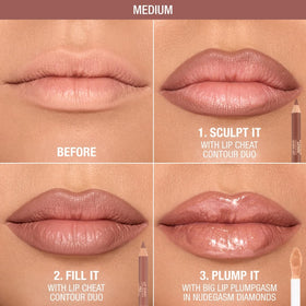 Charlotte Tilbury SCULPT tip close-up displaying powdery texture for defined lip edges