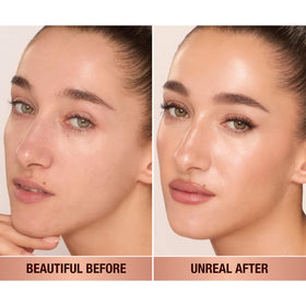 Charlotte Tilbury creamy texture close-up demonstrating smooth blendability and glow
