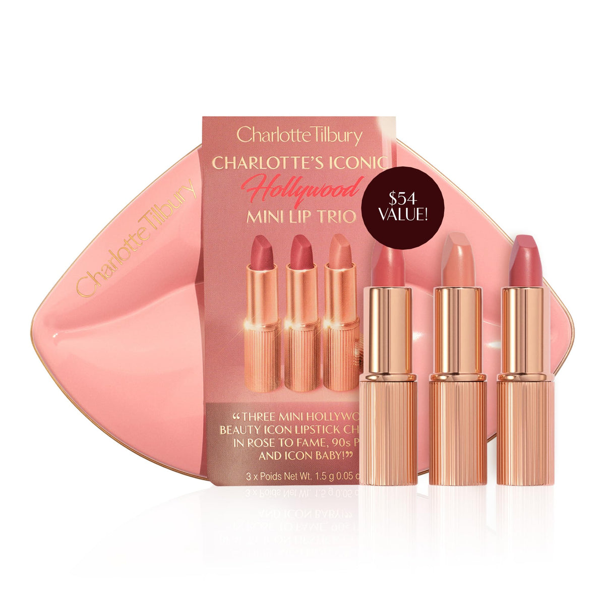 Charlotte Tilbury front packaging showing the limited-edition box and trio, ideal gift appeal