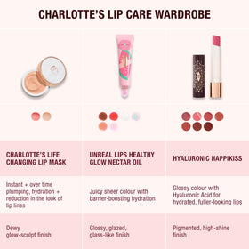 Charlotte Tilbury Happikiss inside makeup bag ready for on-the-go hydration and shine