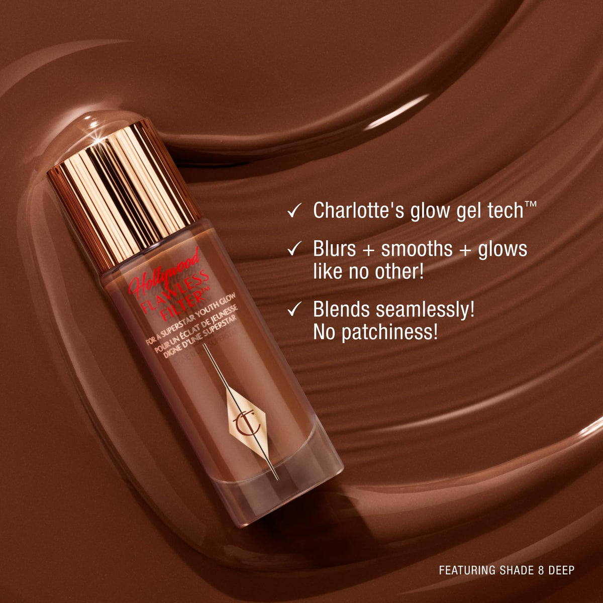 Charlotte Tilbury applied on cheek highlighting natural glow and sculpting effect
