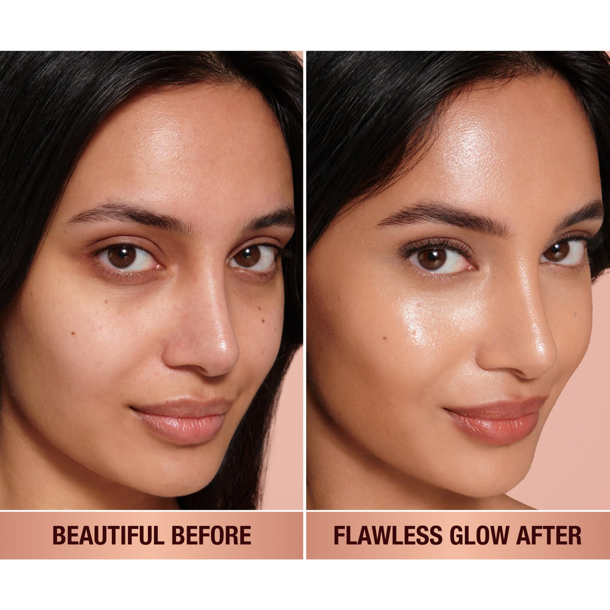 Charlotte Tilbury pump dispensing product showing creamy liquid and easy control