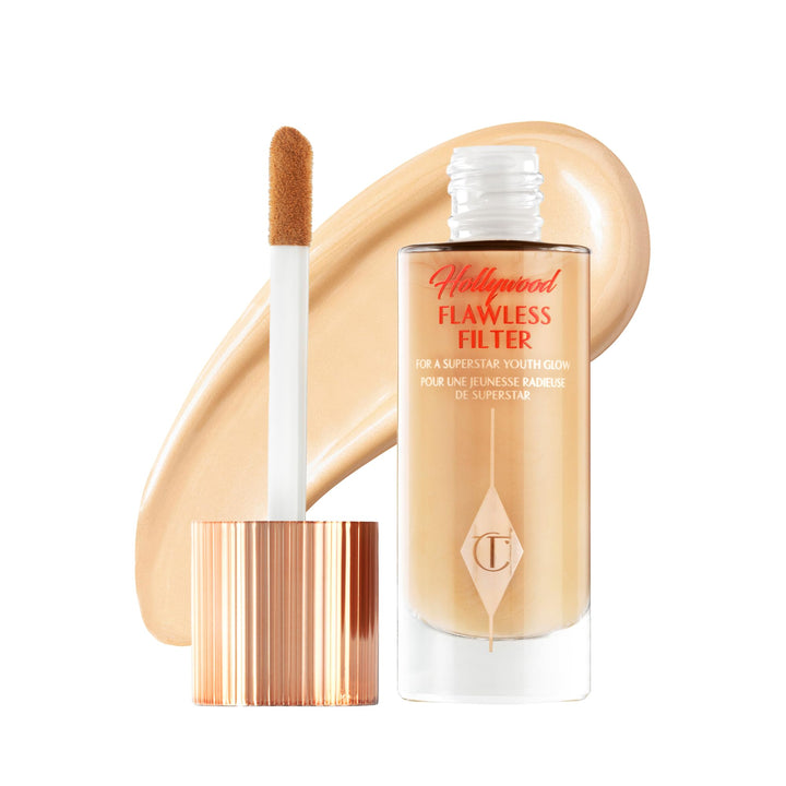 Charlotte Tilbury front bottle showing sleek packaging and instant radiance