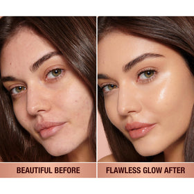 Charlotte Tilbury pump dispensing product demonstrating controlled application and convenient use