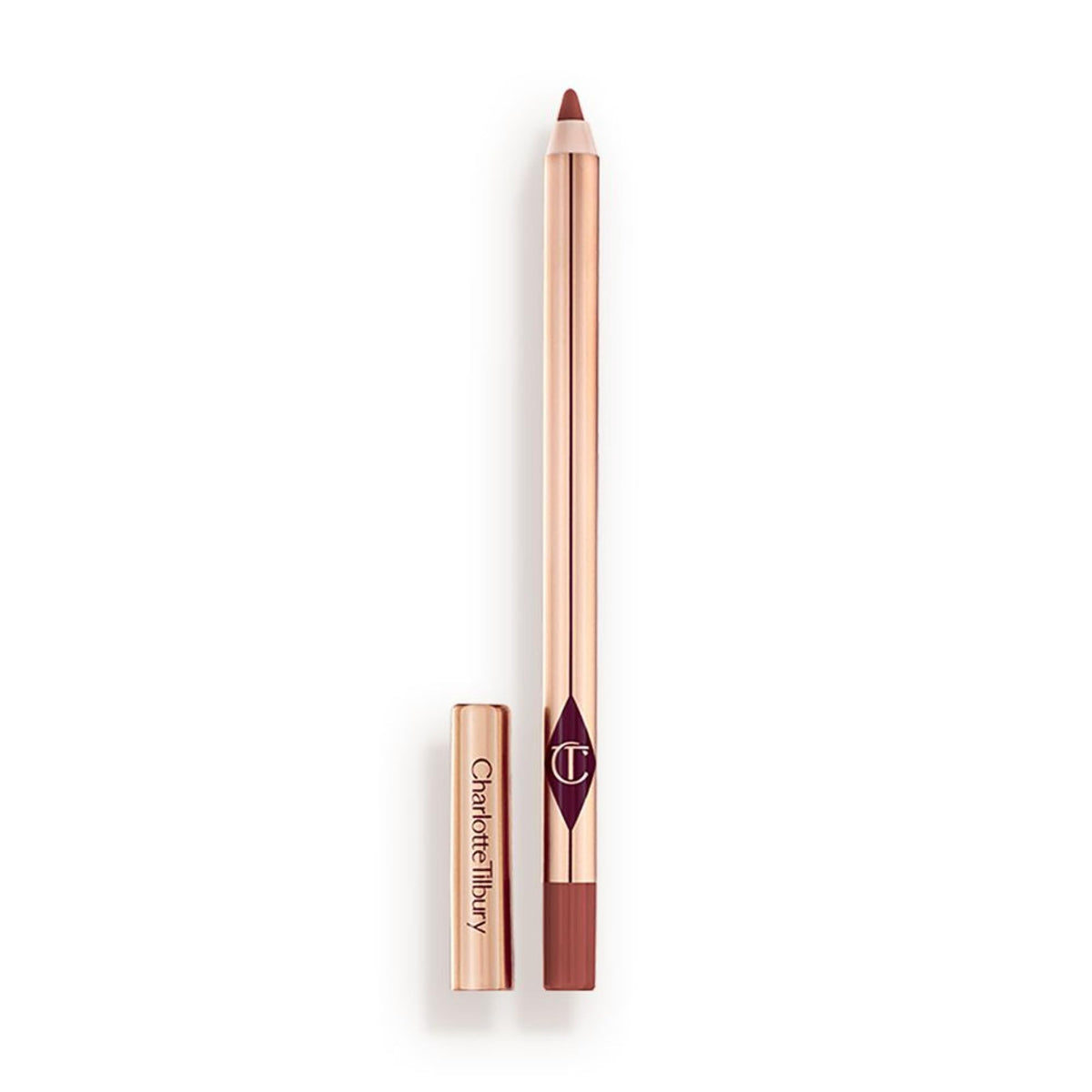 Charlotte Tilbury front packaging showing Hot Gossip shade and benefit long-wear