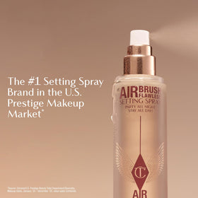 Charlotte Tilbury ingredient label close-up highlighting green tea and aloe benefits